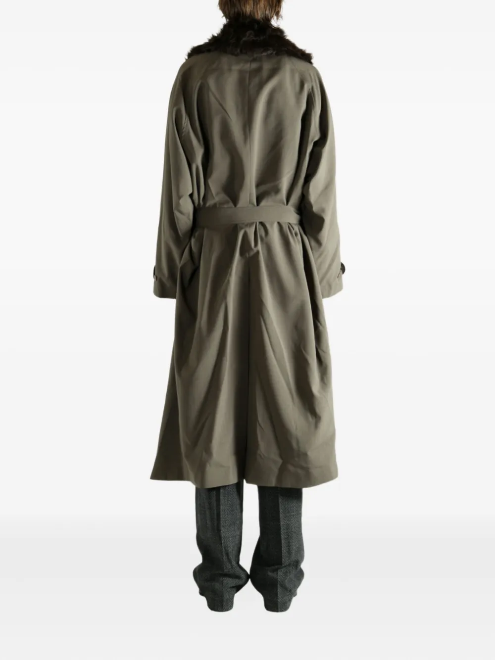 Magliano faux-fur panelled coat Bruin