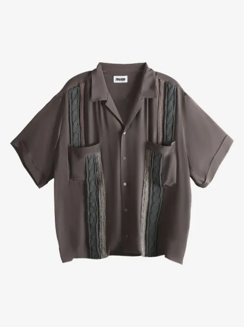 Magliano cable-knit panel shirt