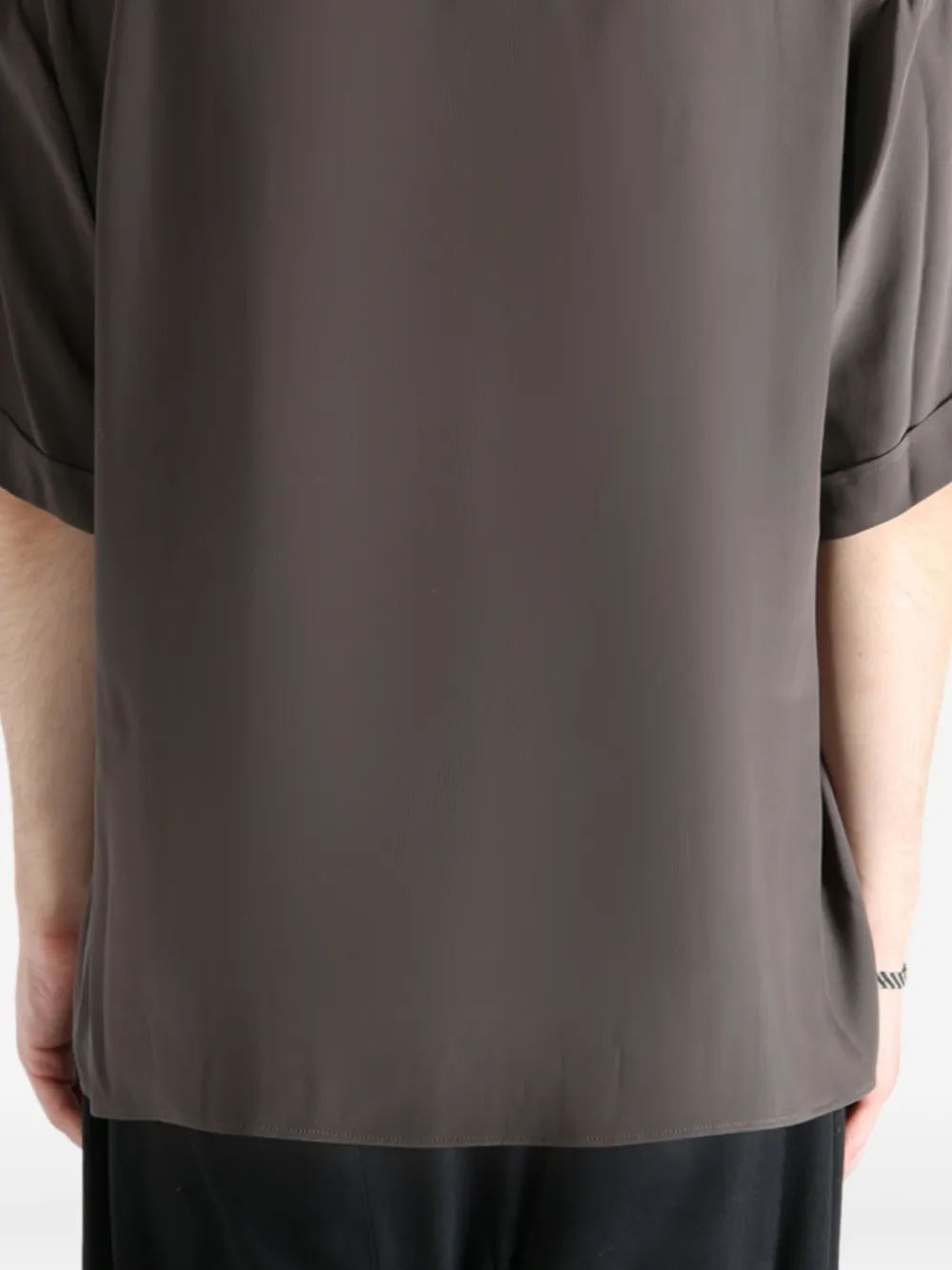 Magliano cable-knit panel shirt Bruin