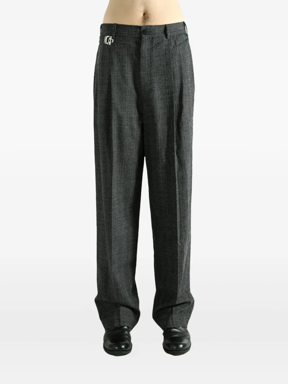 Magliano Regolatore pleated herringbone trousers | Regular-Fit & Straight Leg Pants | Image 2