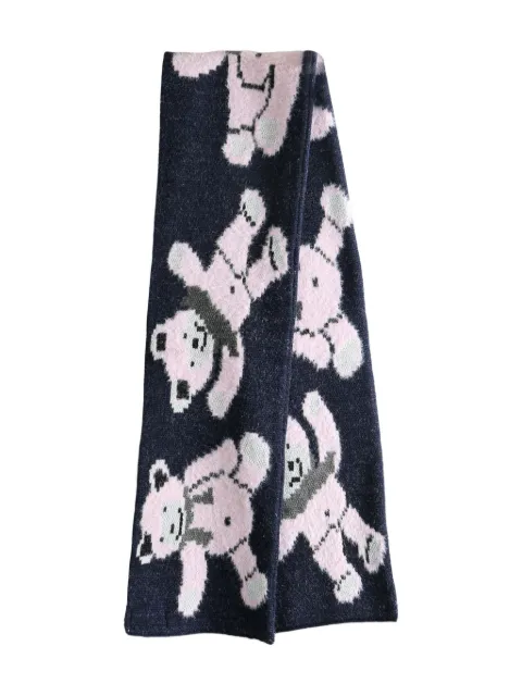 Magliano bear-embellishment wool scarf