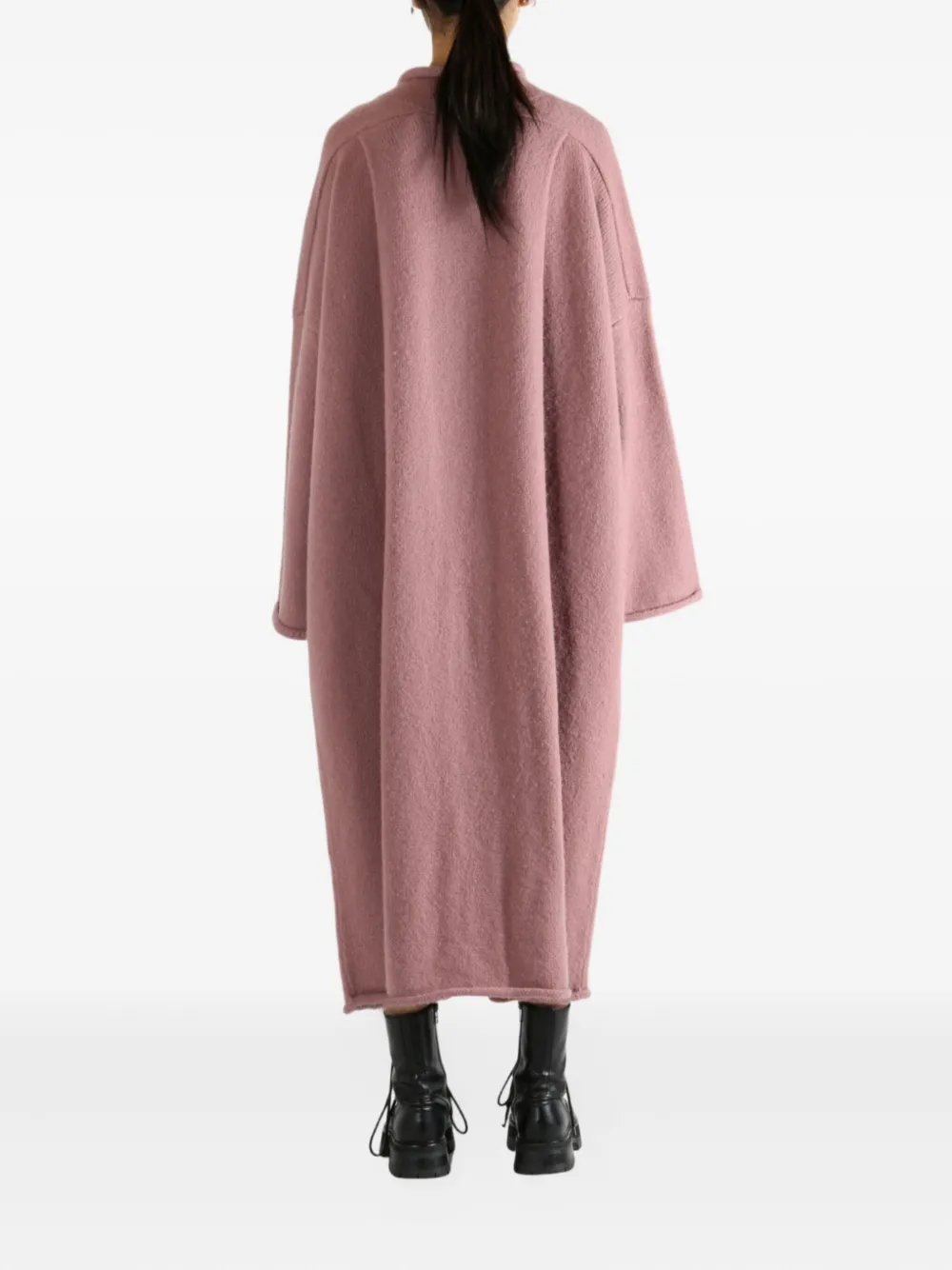 Casey Casey Softy Button-front Patch-pocket Coat In Pink