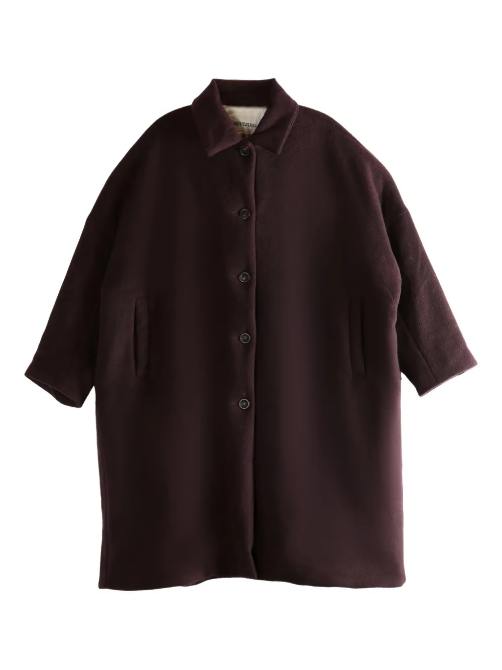 Casey Casey Big Blobby button-fastening cashmere coat | Red | Image 1