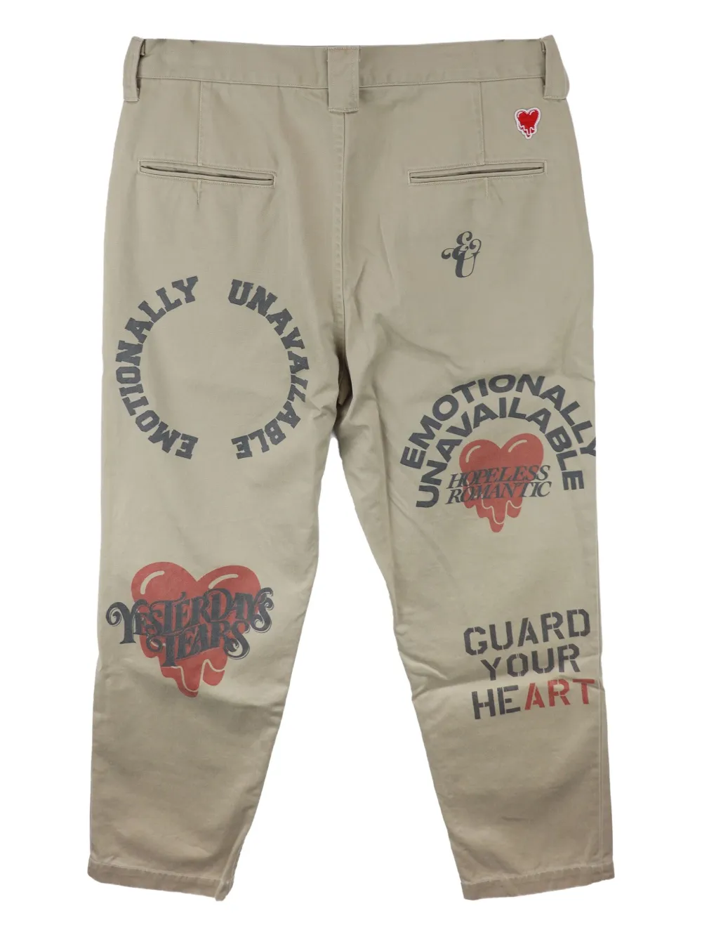 Emotionally Unavailable heart-tiger print trousers | Cropped Pants | Image 2
