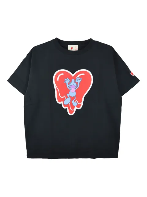 Emotionally Unavailable logo heart-print T-shirt