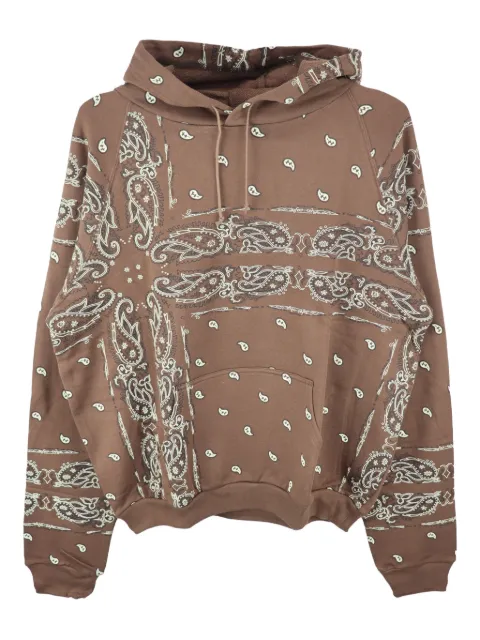 THE WORLD IS YOURS paisley-print hoodie