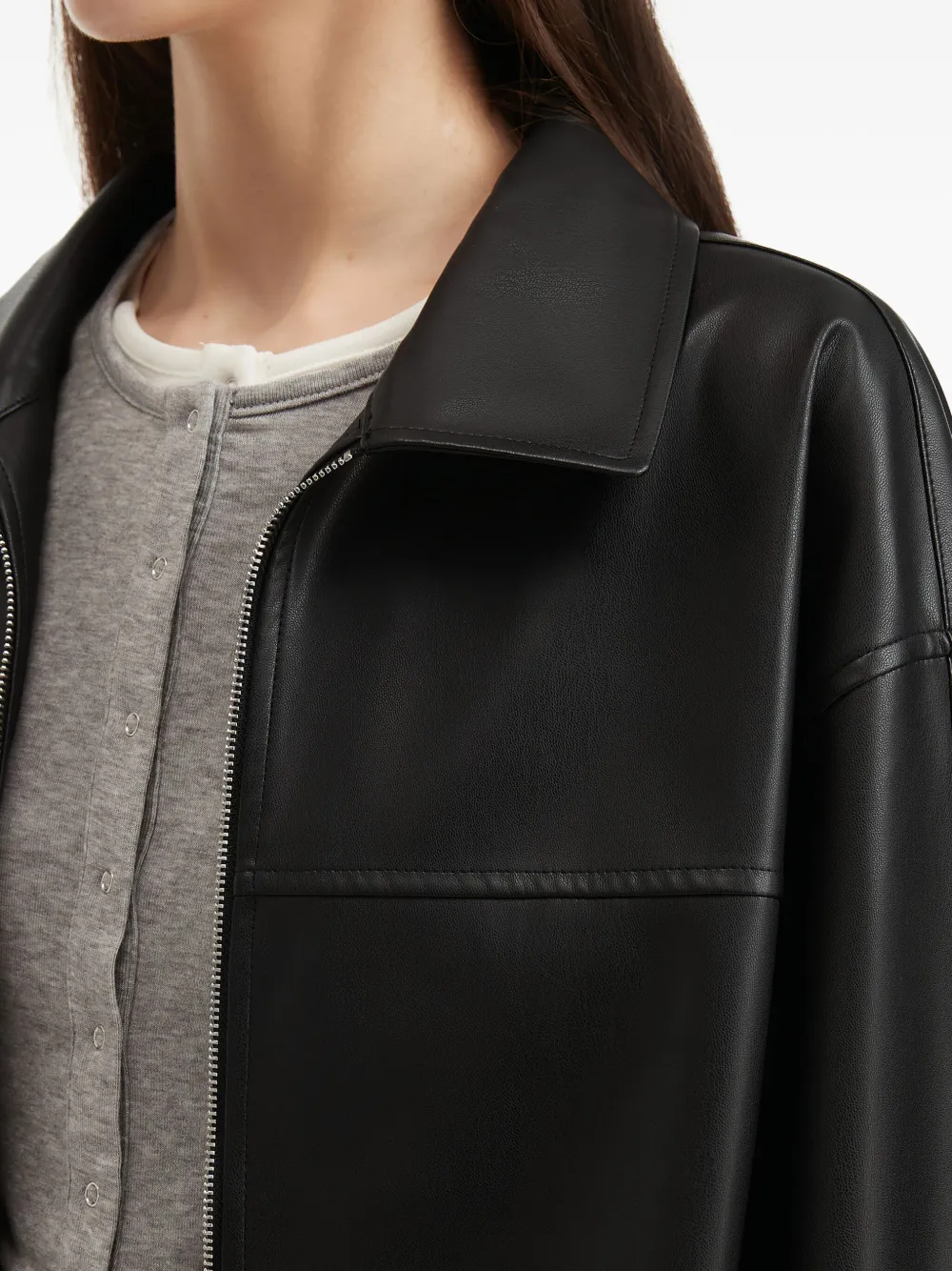 B+ab Zip-front Panelled Jacket In Black