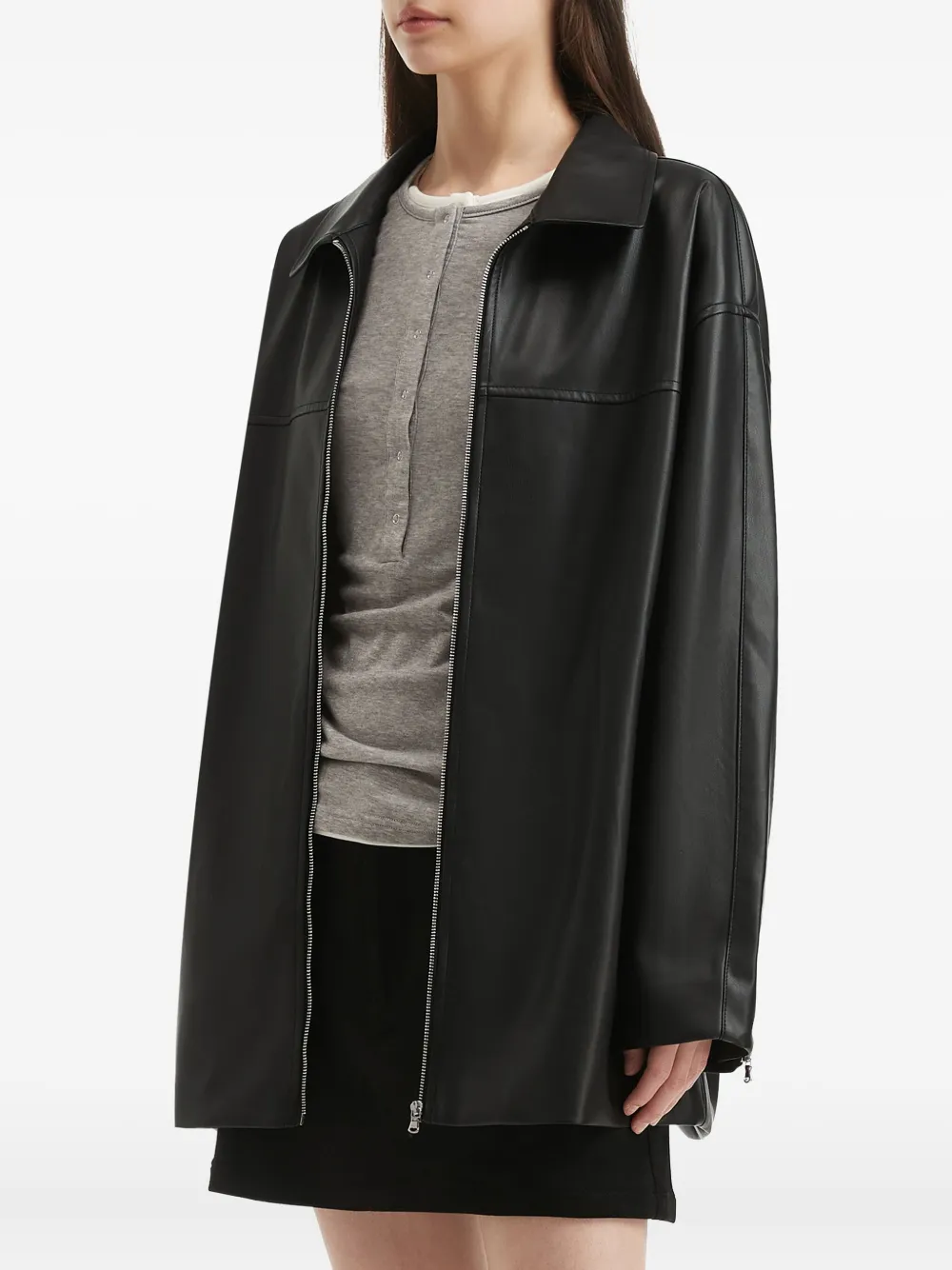 B+ab Zip-front Panelled Jacket In Black