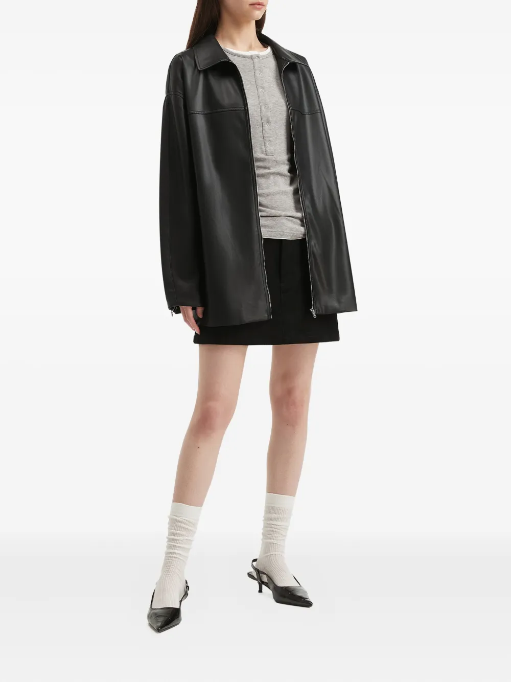 B+ab Zip-front Panelled Jacket In Black