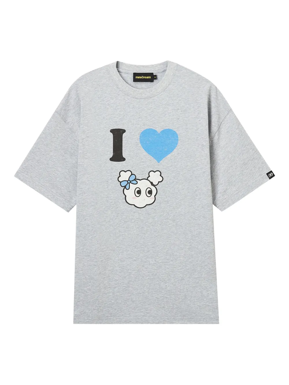 Mini Cream playera con estampado gráfico | gris | Image 1