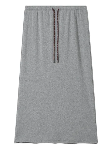 tout a coup jupe mi-longue à lien de resserrage