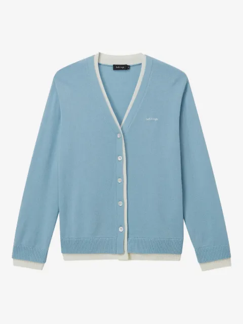 tout a coup embroidered-logo cardigan