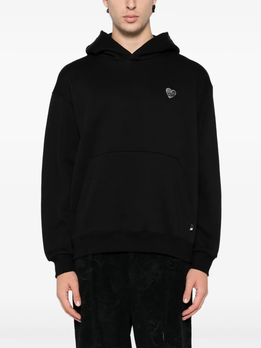 izzue Hoodie met geborduurd logo Zwart