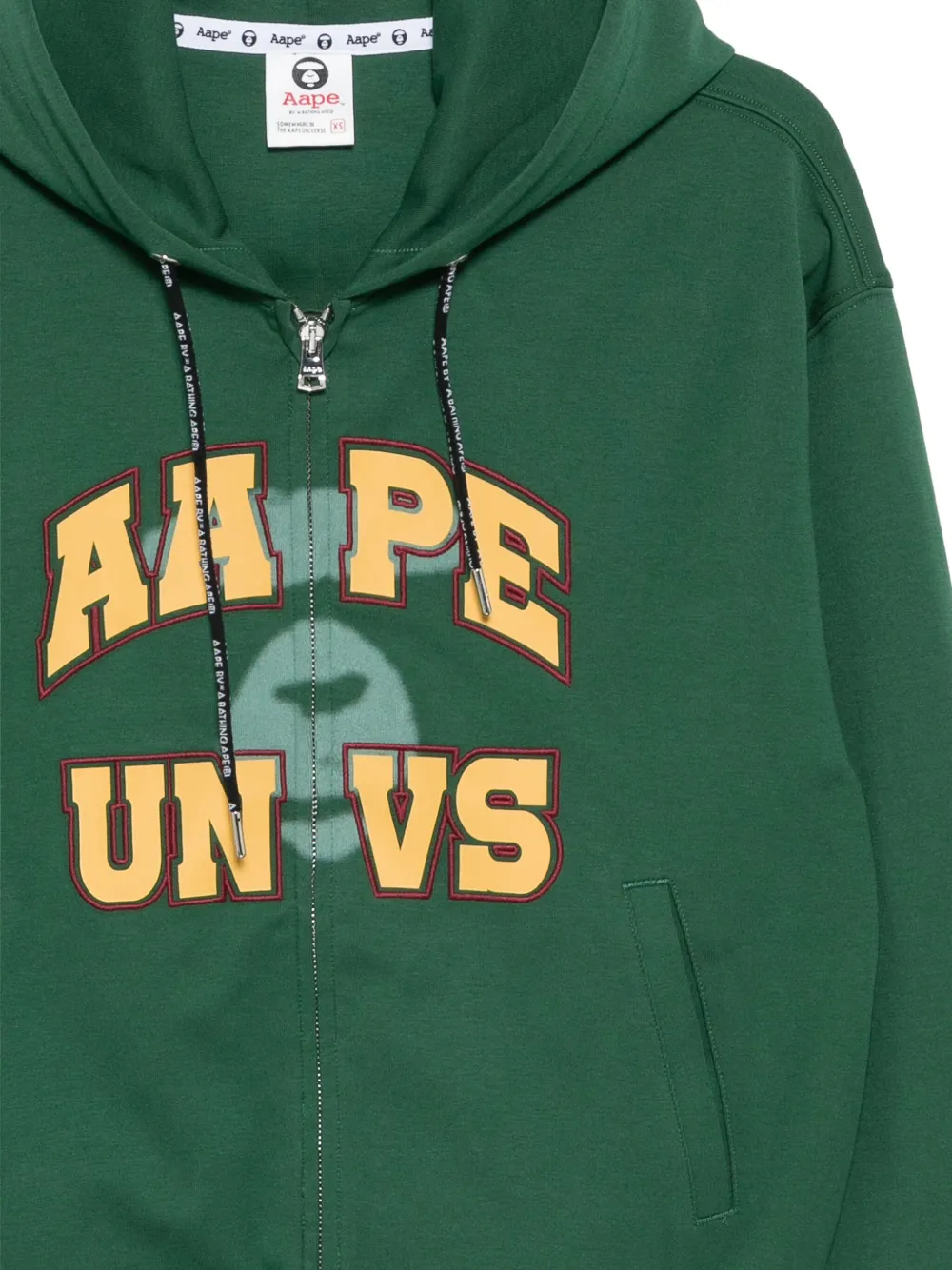 AAPE BY *A BATHING APE Hoodie met logo-applicatie Groen