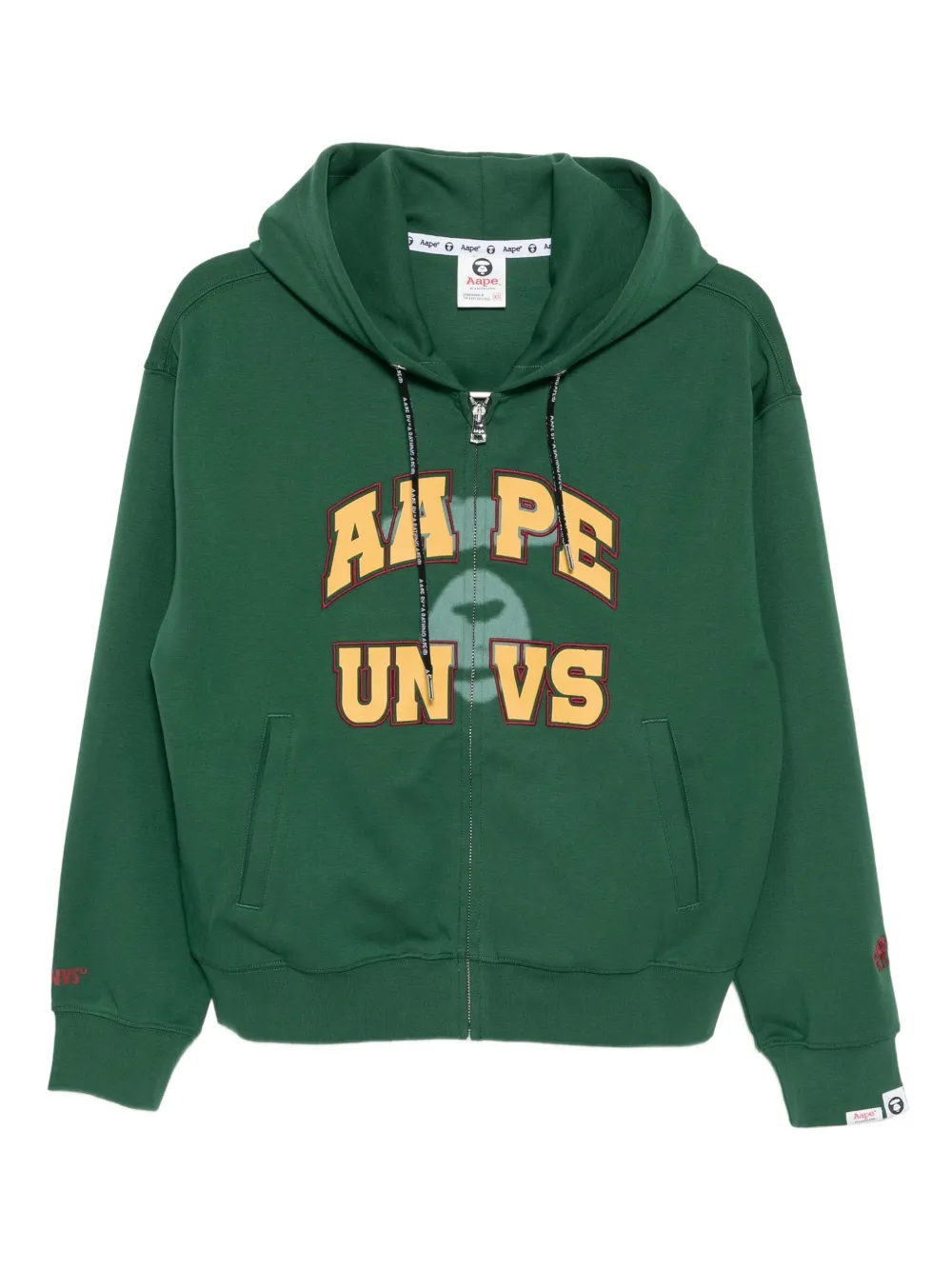 AAPE BY *A BATHING APE® logo appliqué hoodie | Green | Image 1