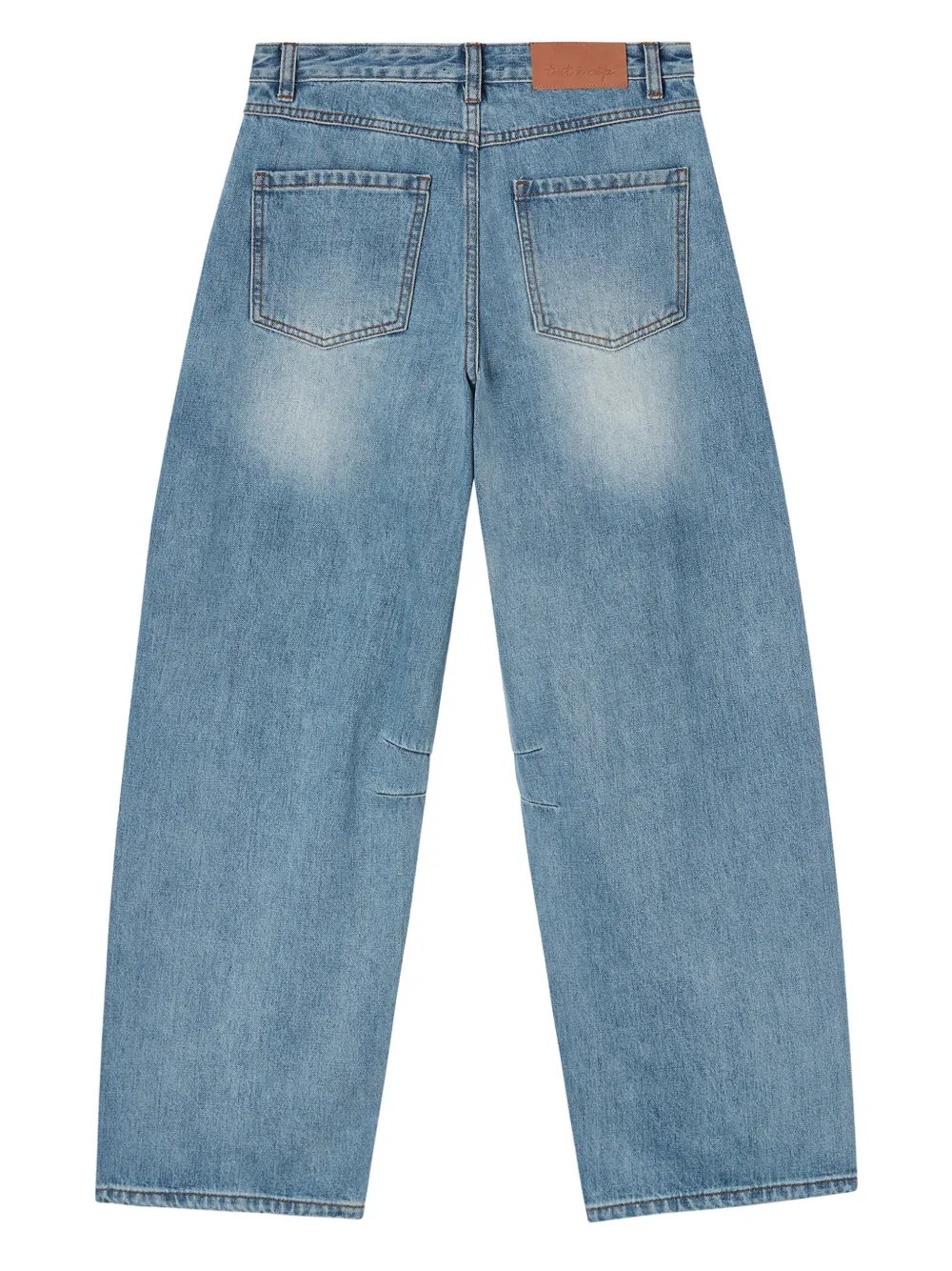 Tout a coup Gerafelde jeans - Blauw