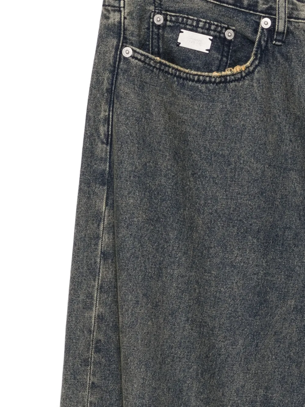 Izzue Logo-patched Jeans In Gray