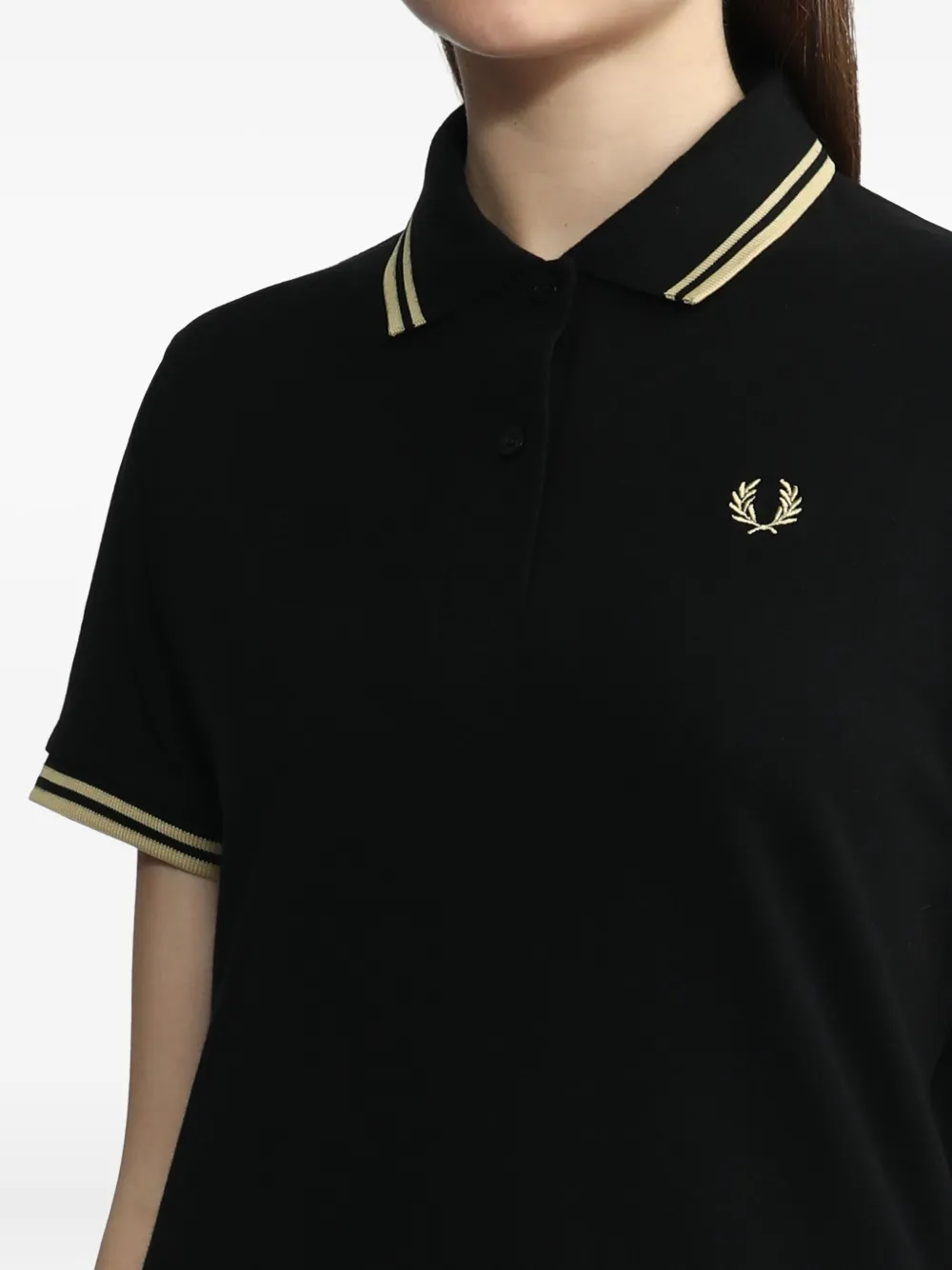 Fred Perry Cotton Polo Shirt In Black