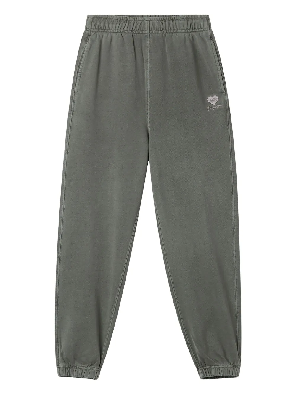 Fingercroxx Embroidered-detail Track Pants In Green