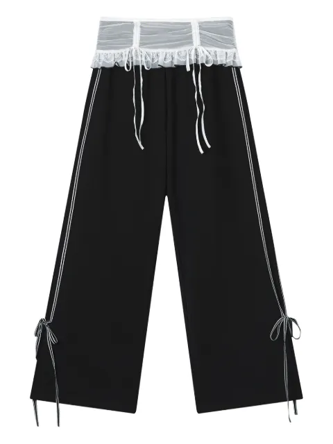 b+ab ruffle-detail side-stripe trousers