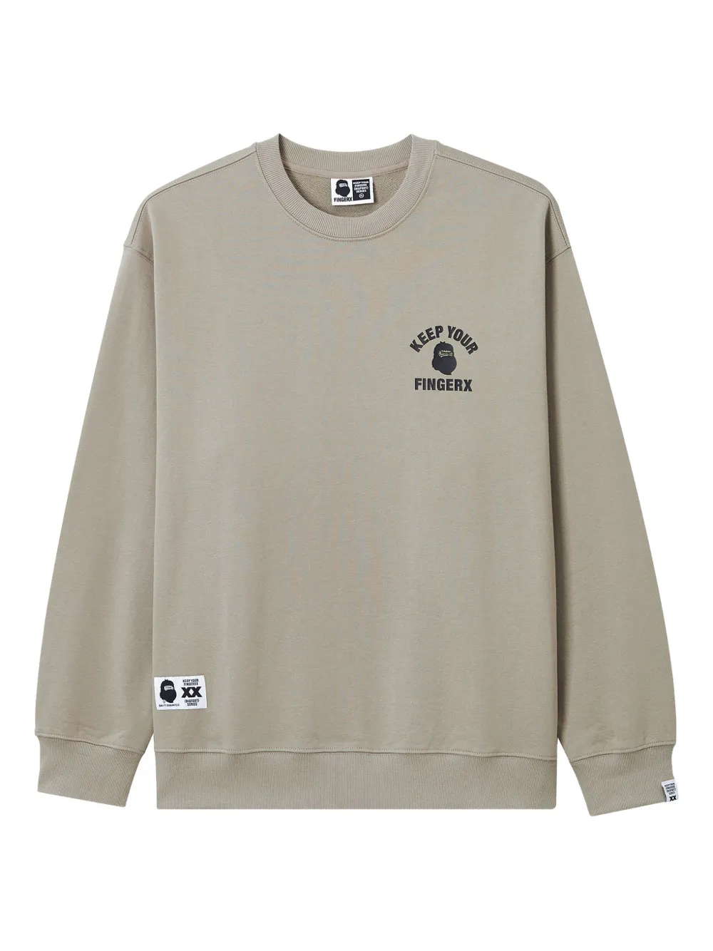 FINGERCROXX crew-neck logo-print sweatshirt | Neutrals | Image 1