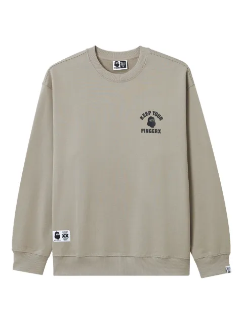 FINGERCROXX crew-neck logo-print sweatshirt