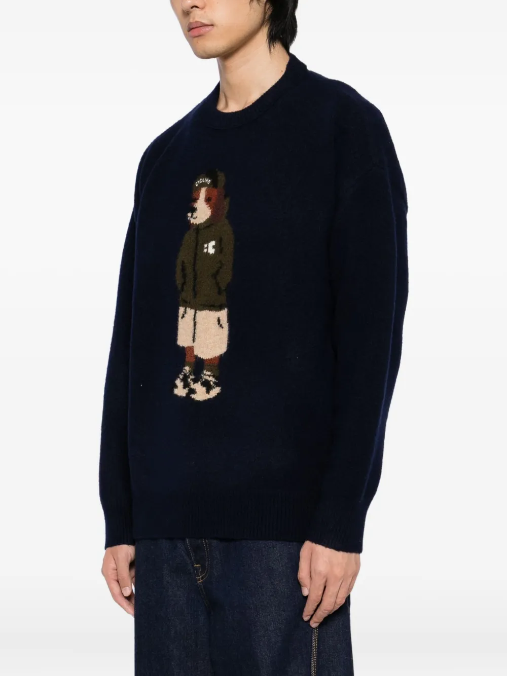 CHOCOOLATE Sweater met logoprint Blauw