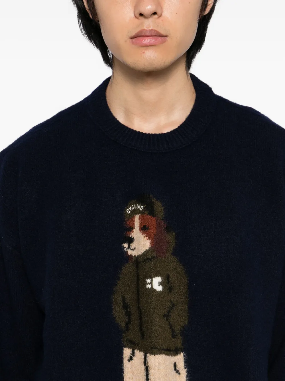 CHOCOOLATE Sweater met logoprint Blauw