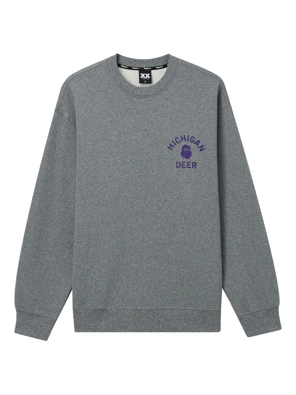 FINGERCROXX graphic-print crew-neck sweatshirt | Grey | Image 1