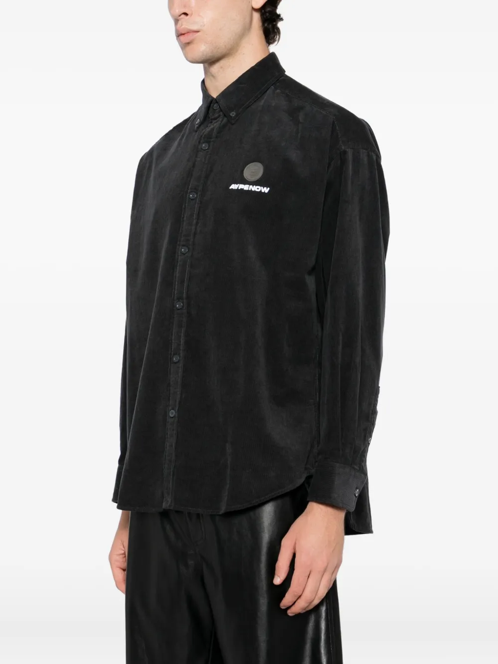 AAPE BY *A BATHING APE Overhemd met logo-applicatie Grijs