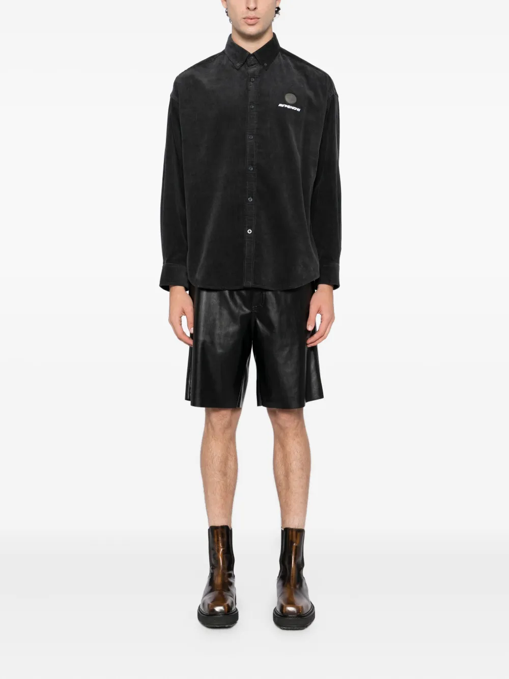 AAPE BY *A BATHING APE Overhemd met logo-applicatie - Grijs