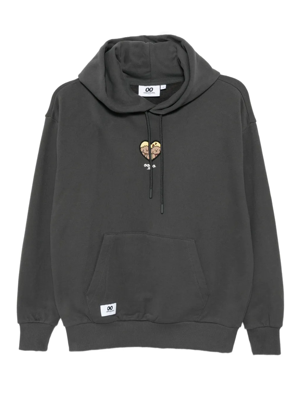 CHOCOOLATE logo-embroidered hoodie | Grey | Image 1