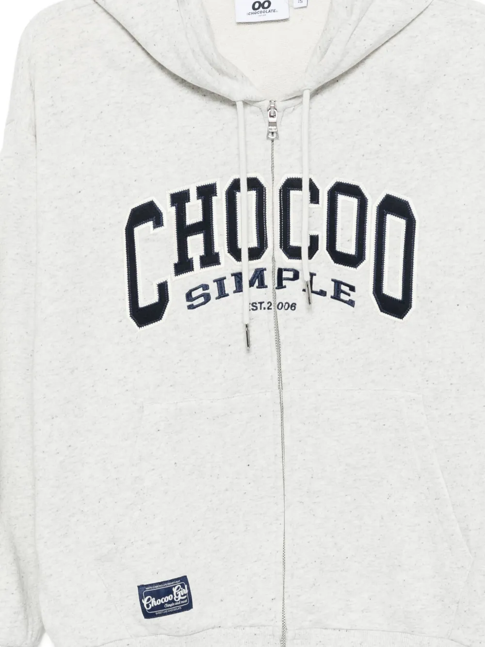 Chocoolate Logo-embroidered Hoodie In Gray