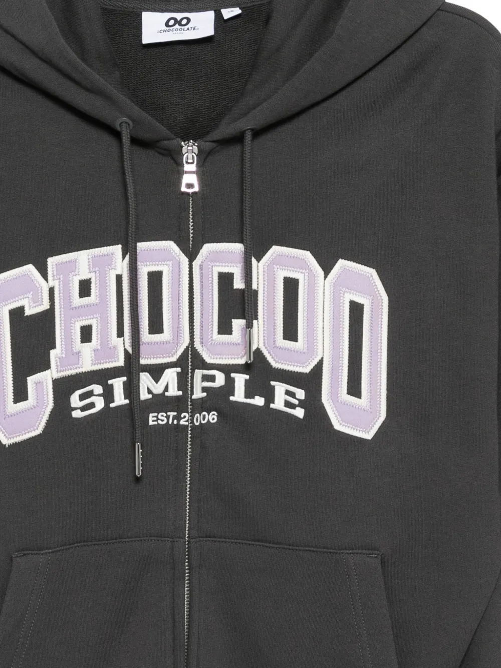 Chocoolate Logo Appliqué Hoodie In Gray