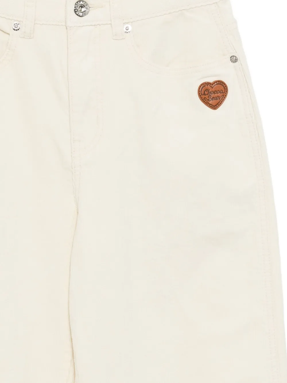 Chocoolate Logo Patch Trousers In Neutral