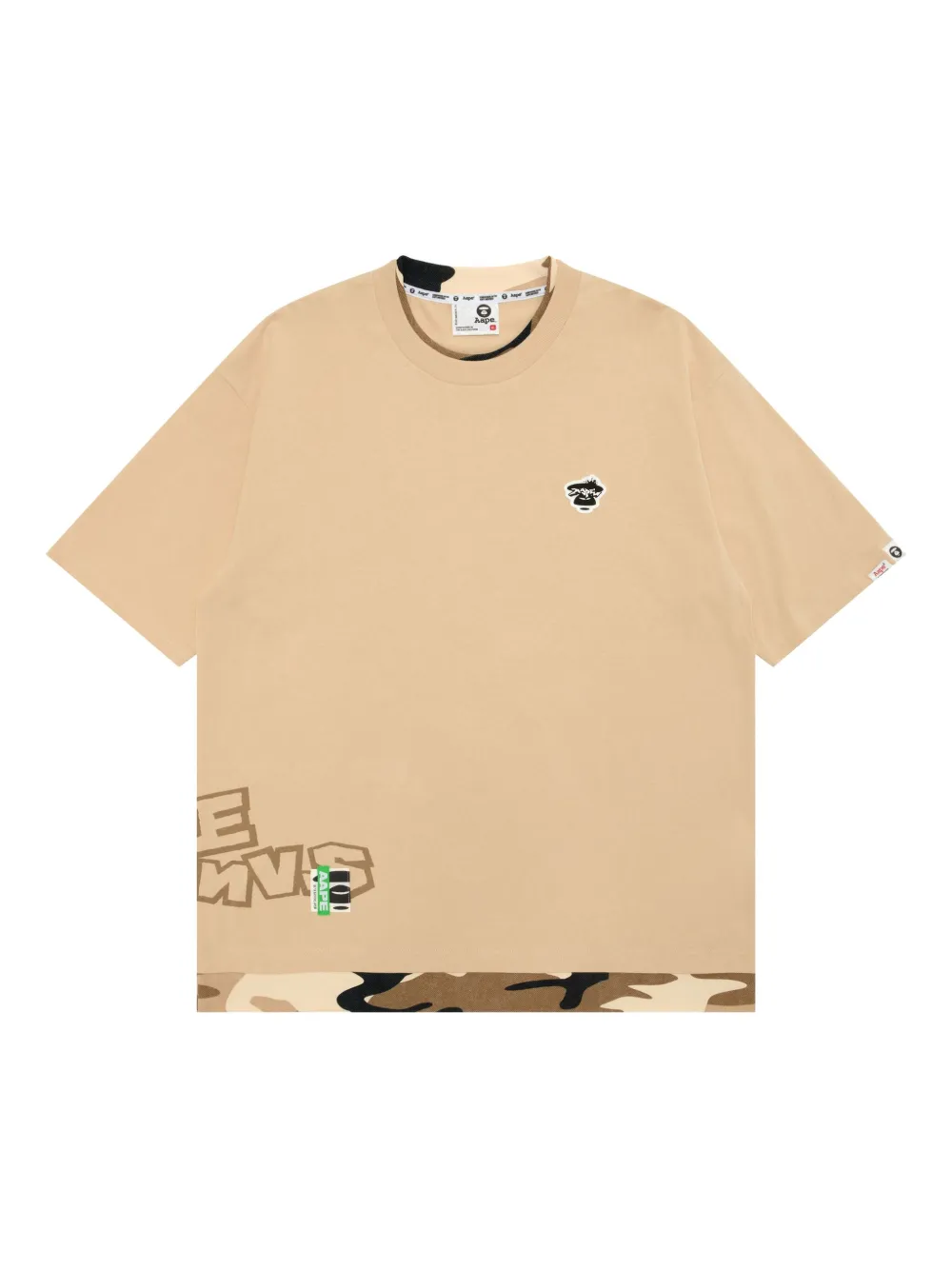 AAPE BY *A BATHING APE® camouflage-panel T-shirt | Neutrals | Image 1
