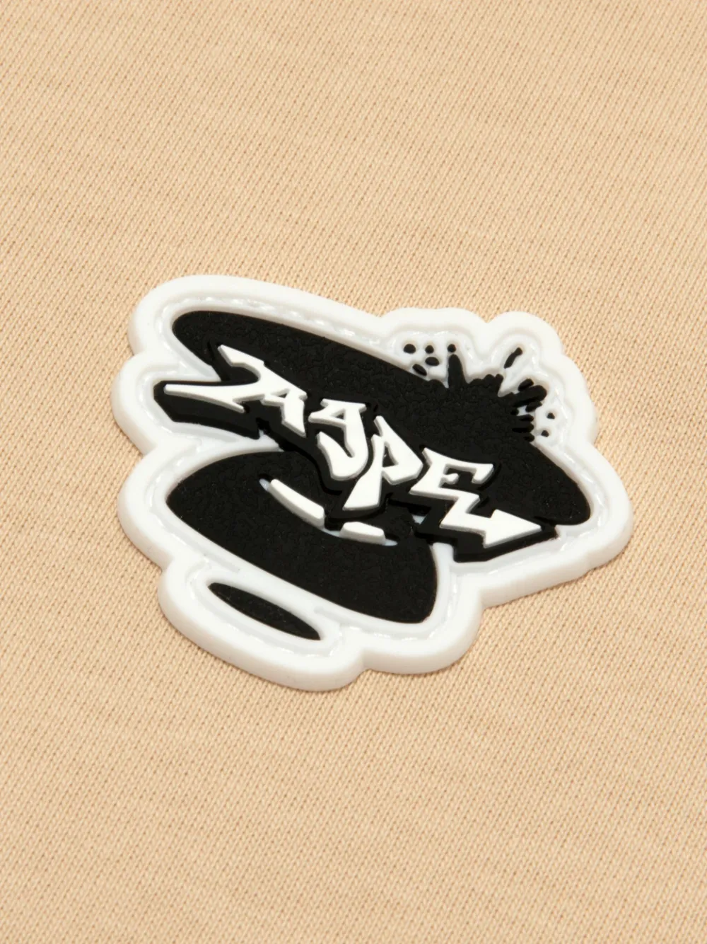 AAPE BY *A BATHING APE T-shirt met camouflage vlak Beige