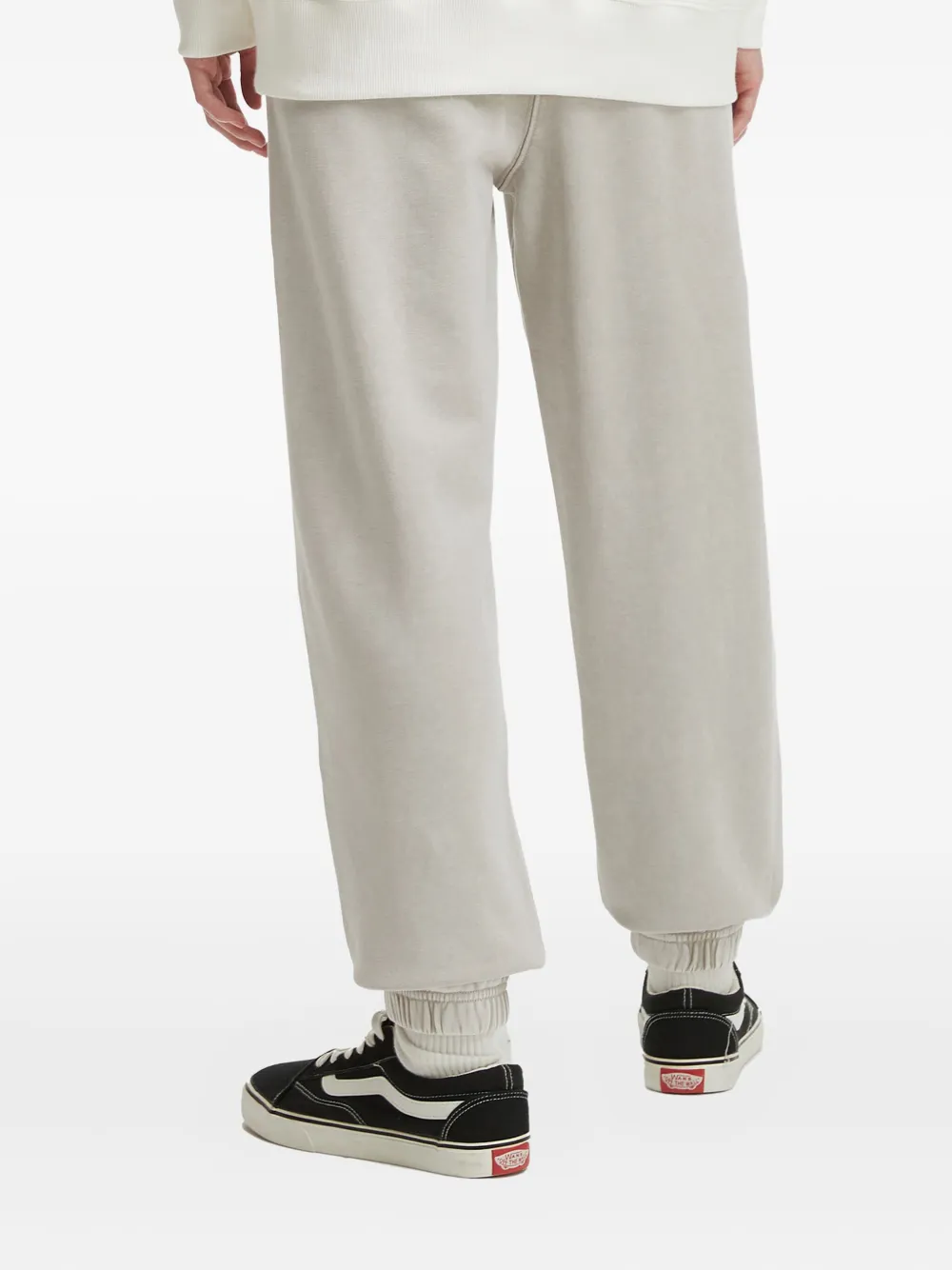 Fingercroxx Embroidered Cuffed Trousers In Gray