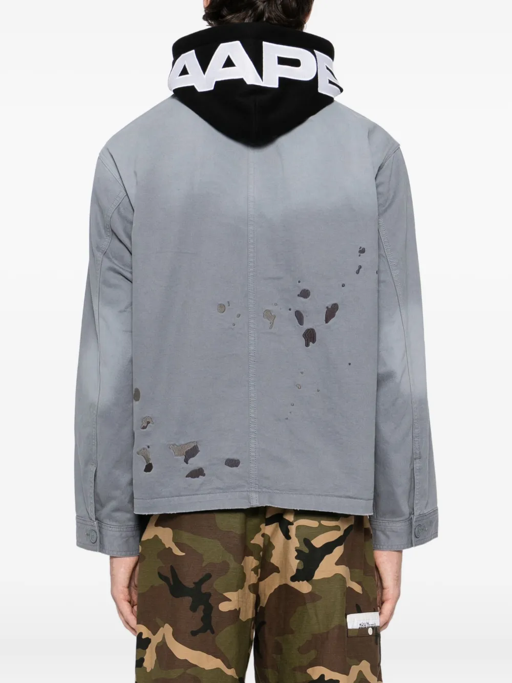 Aape By A Bathing Ape Logo-patch Jacket In Gray