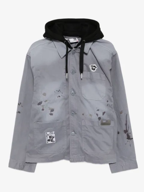 AAPE BY *A BATHING APE® chamarra con parche del logo