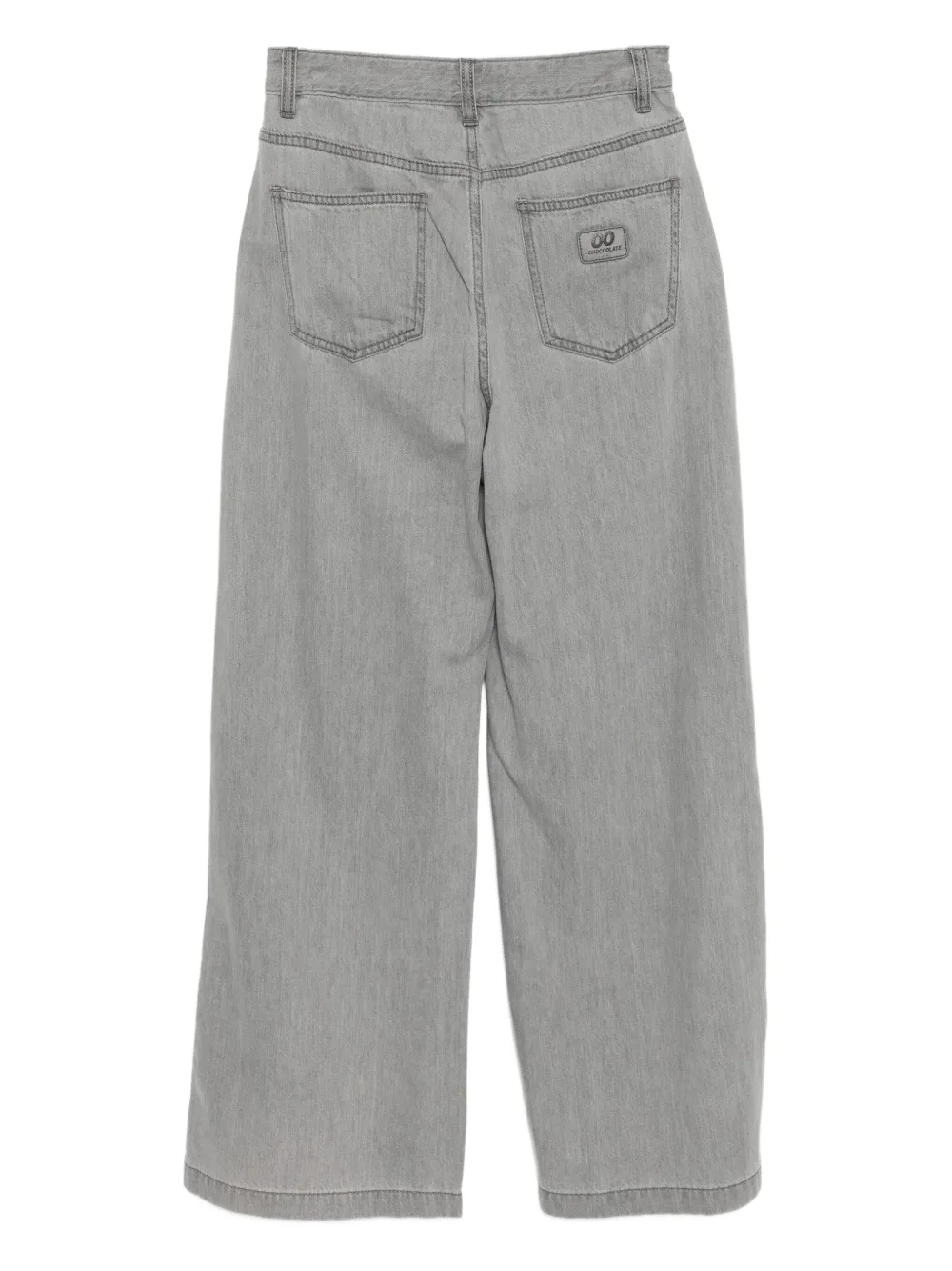 CHOCOOLATE Jeans met logopatch - Grijs
