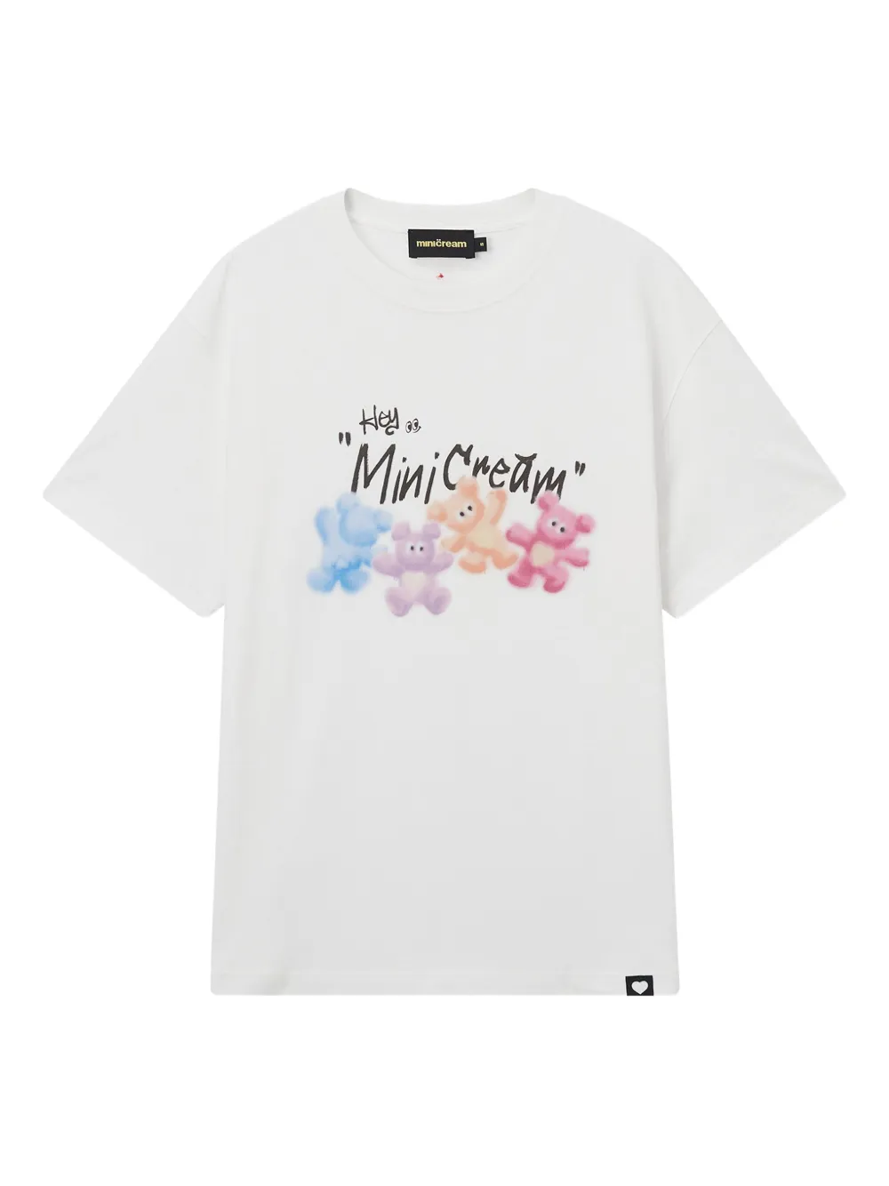 Mini Cream cotton T-shirt | White | Image 1