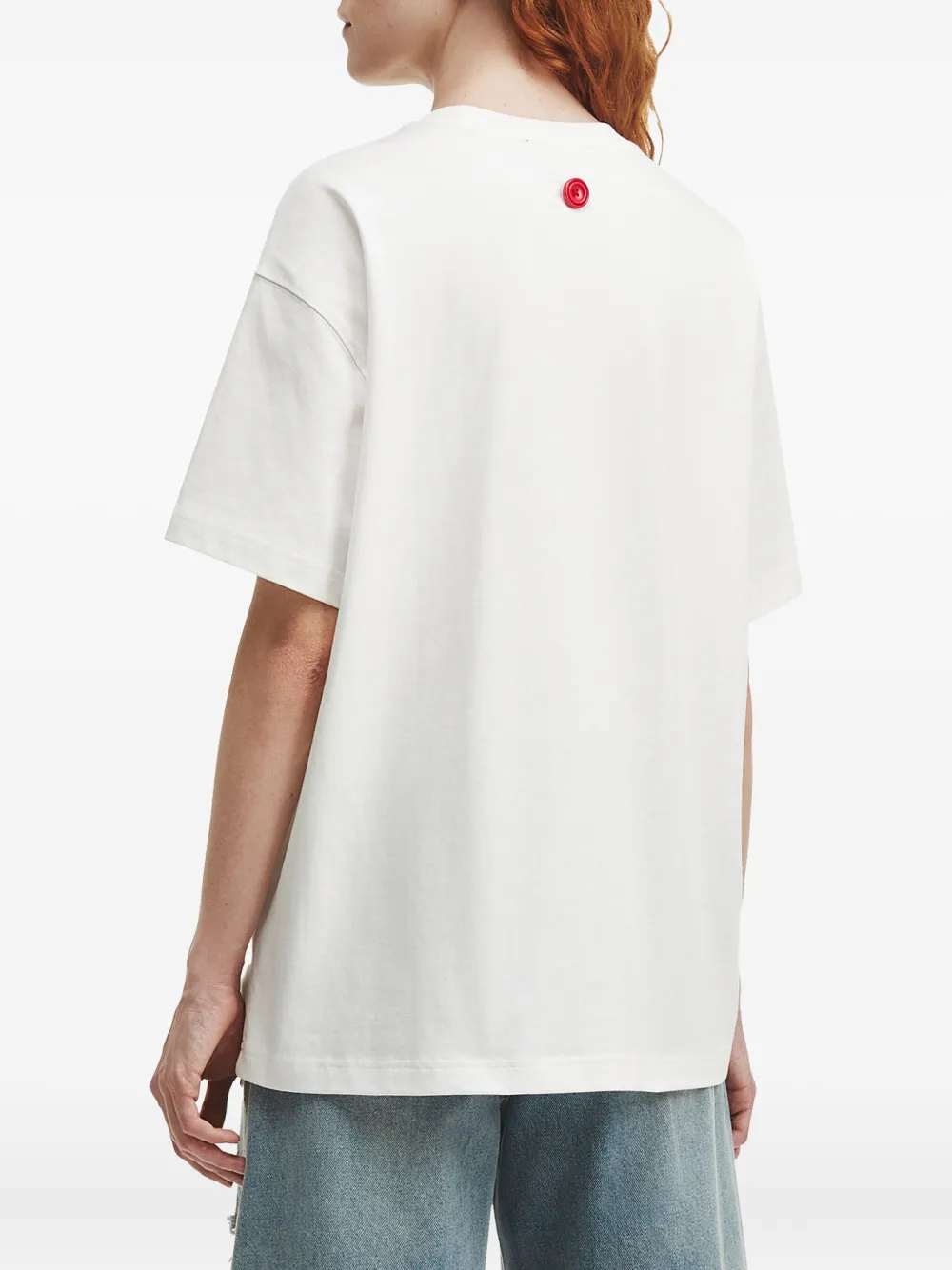 Mini Cream Cotton T-shirt In White