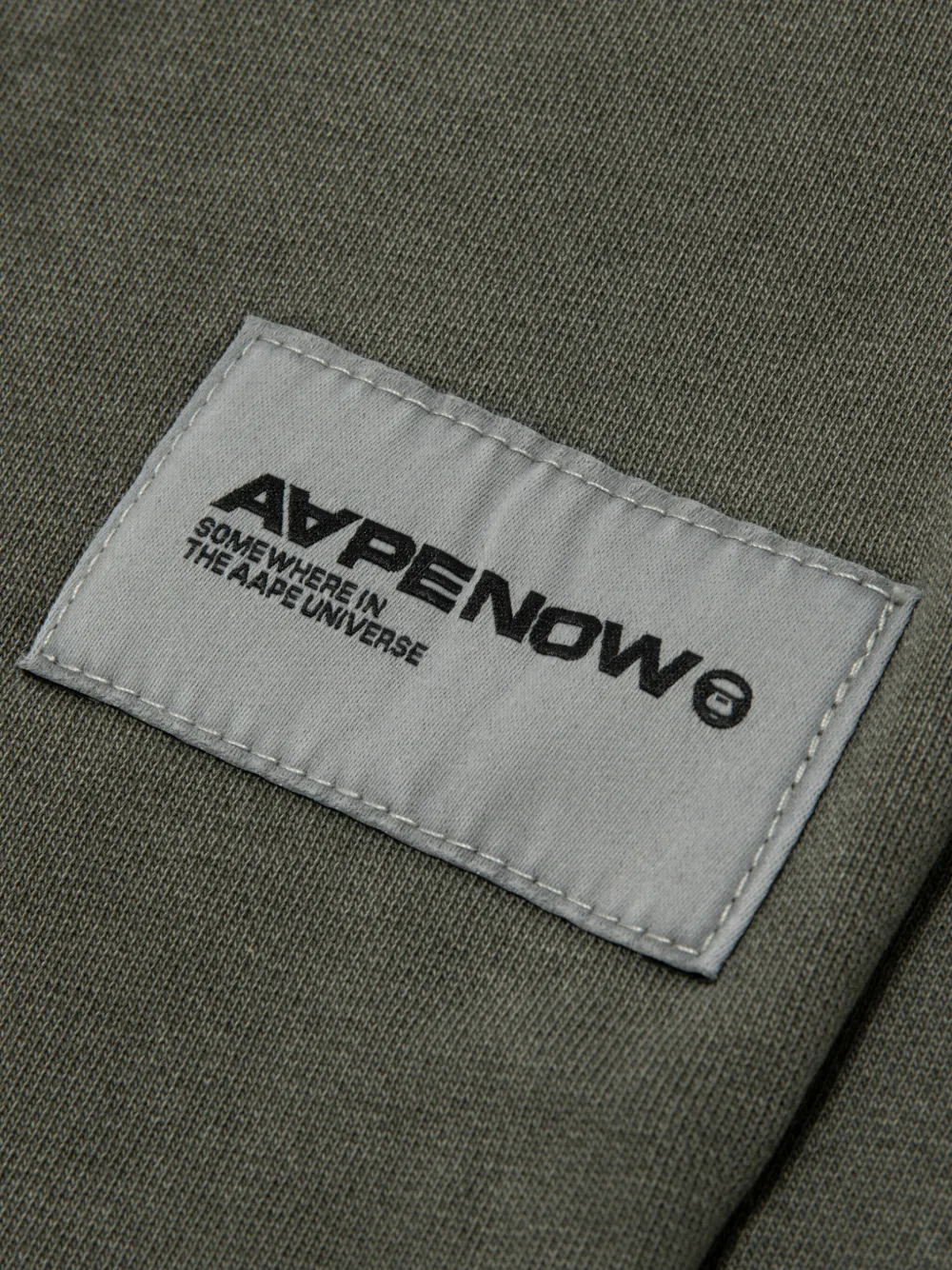 Aape By A Bathing Ape Logo-plaque Cuffed Track Pants In Green