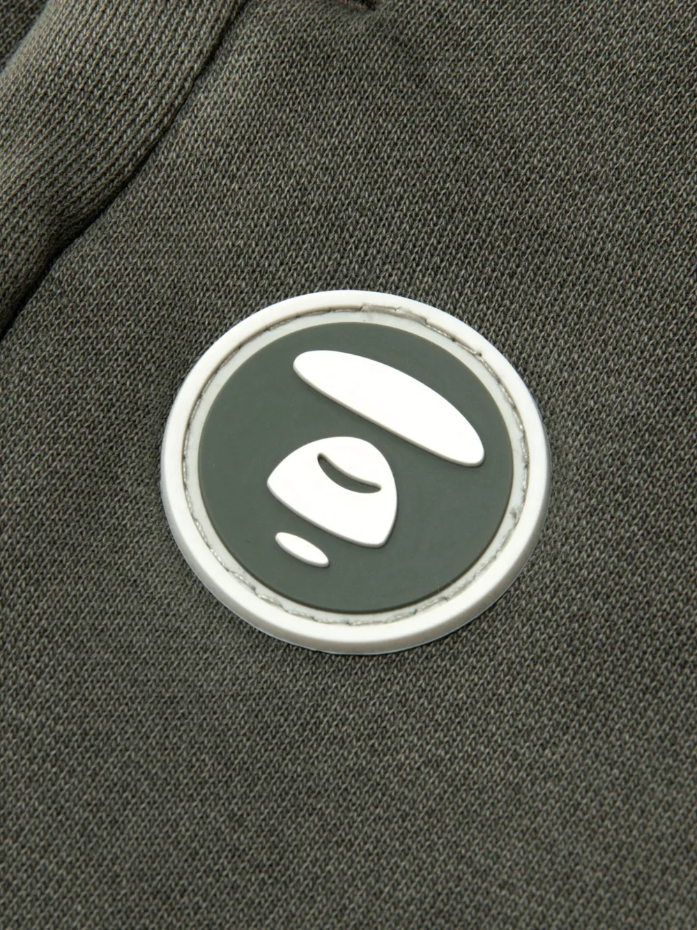 Aape By A Bathing Ape Logo-plaque Cuffed Track Pants In Green