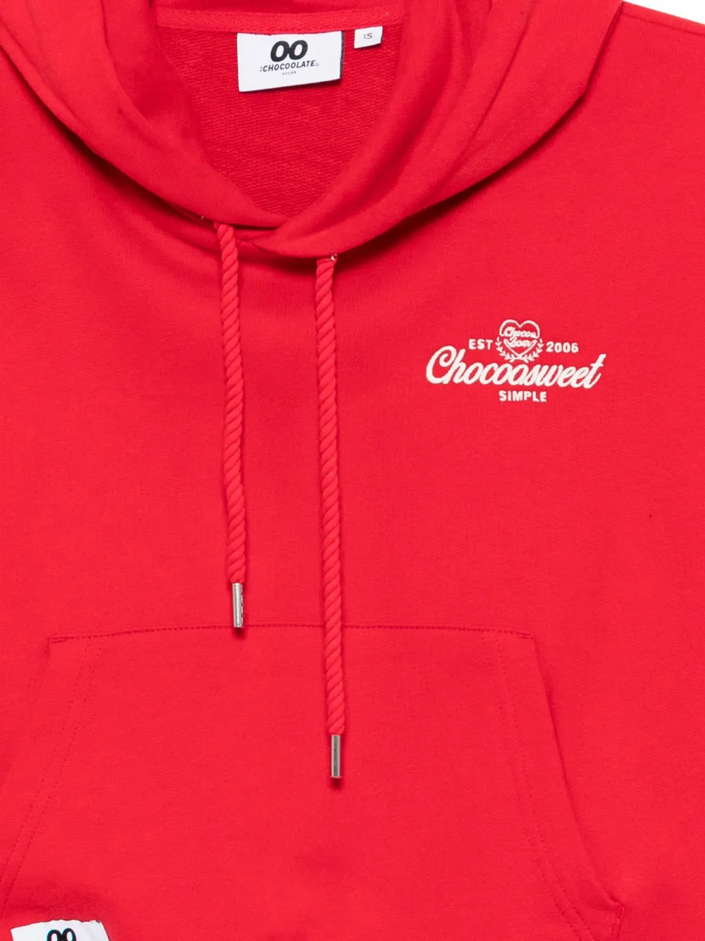 CHOCOOLATE Hoodie met geborduurd logo Rood