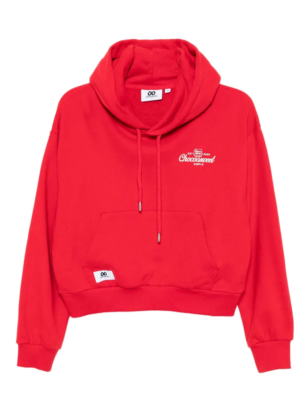 CHOCOOLATE logo-embroidered hoodie | Red | Image 1