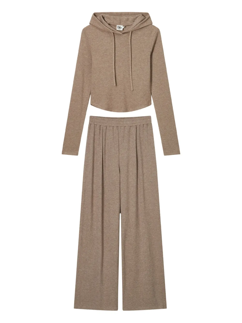 B+ab Ribbed Tracksuit (set Of Two) In Brown