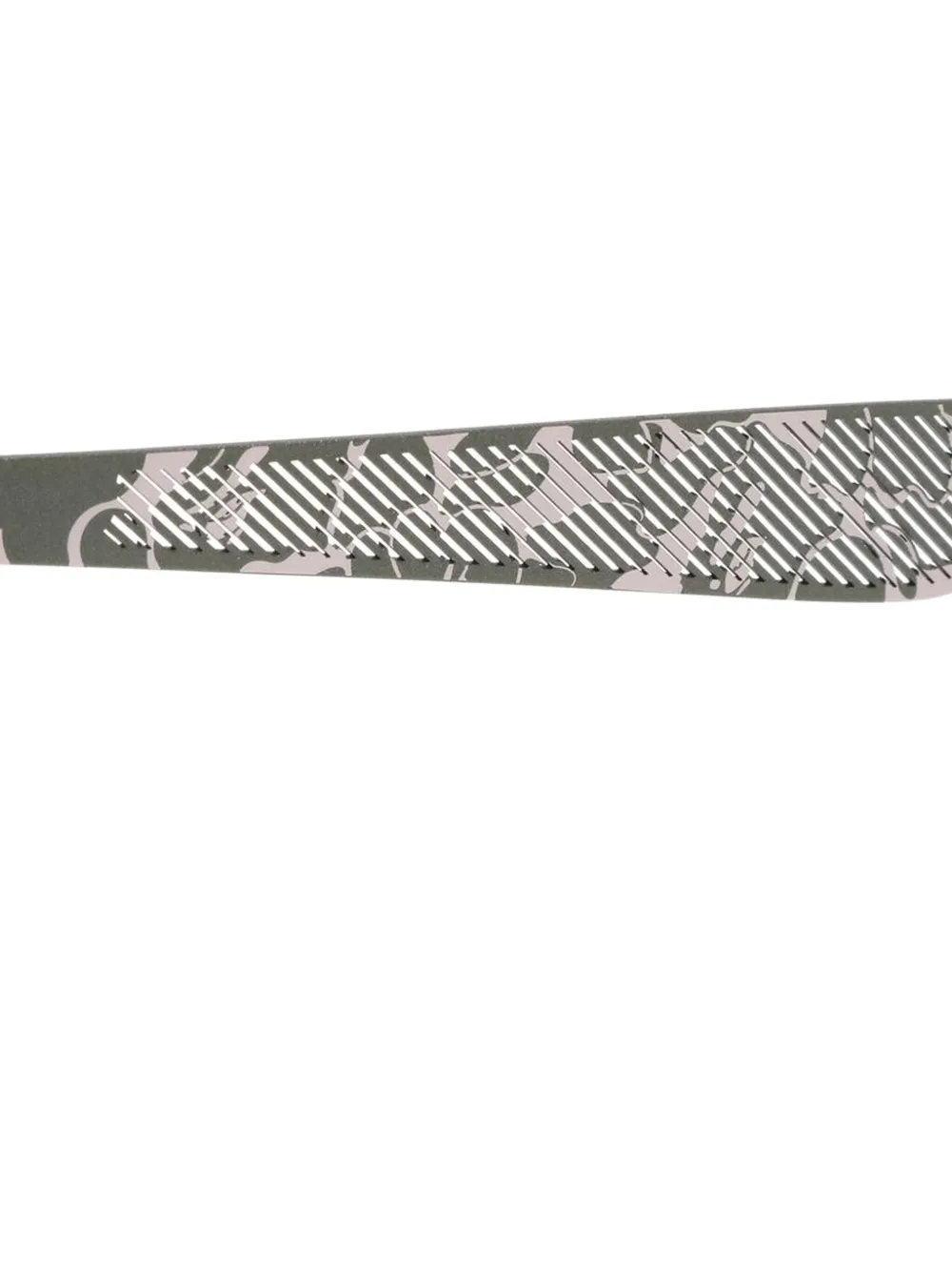 A BATHING APE Zonnebril met vierkant montuur en camouflageprint Groen