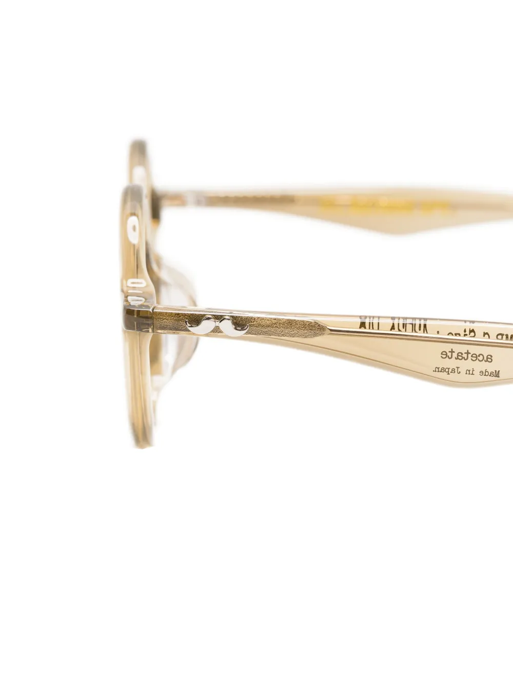 A BATHING APE Bril met rond montuur Beige